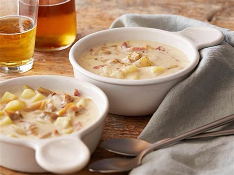 Potatoes and clams with a luscious buttery cream are what make a good chowder. Big-Game Food Fight: Atlanta vs. New England | FN Dish ...