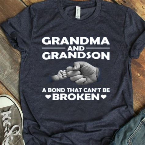 Grandma And Grandson A Bond That Can’t Be Broken Hoodie Sweater Longsleeve T Shirt