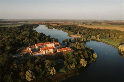 Top View Of The Medieval Castle In Nesvizh Minsk Region Belarus