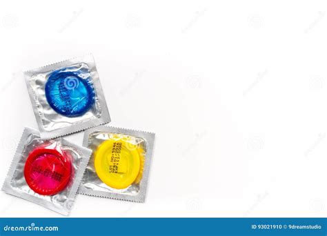 Condoms In Package For Safe Sex White Background Top View Free Nude