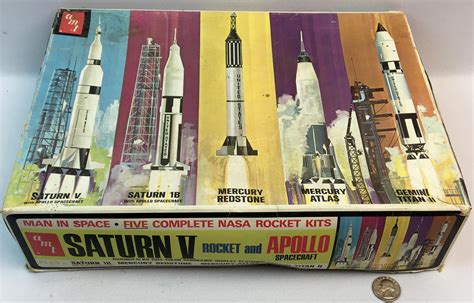 Lot Vintage 1960s Man In Space Saturn V Rocket And Apollo