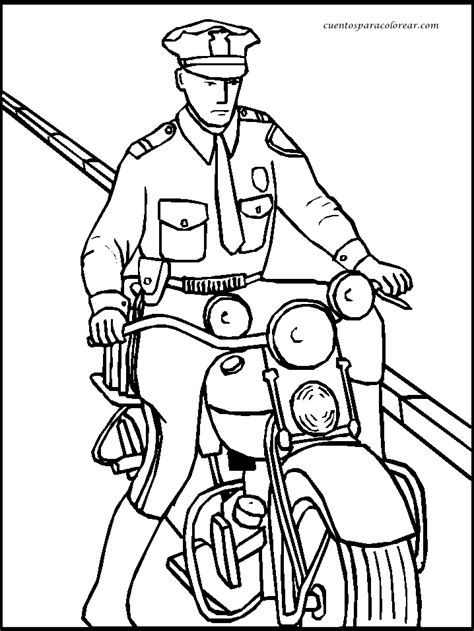 Dibujos para colorear policías
