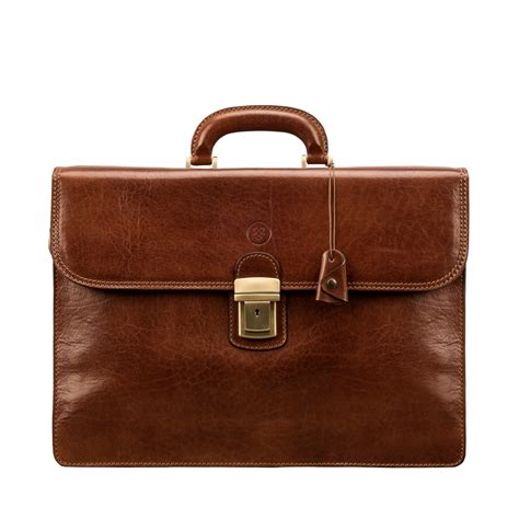 Mens Quality Italian Leather Briefcase Paolo3 25 Year Warranty