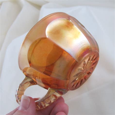 Antique Imperial Flute 393 Marigold Carnival Glass Punch Cup Carnival Glass