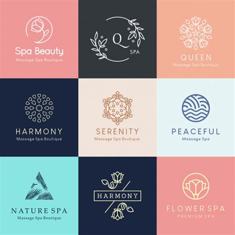 Premium Vector Modern Floral Logo Designs For Spa Center Beauty