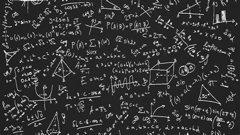 Many Calculations Are Written On A Blackboard
