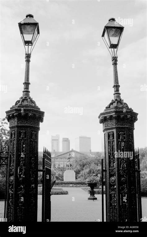 Gates And View Of New Orleans Skyline French Quarter New Orleans La Usa