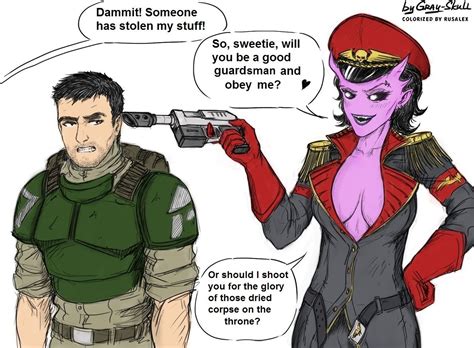 Warhammer 40000 "Titus and daemonette" (from "Commissar Raivel" comics