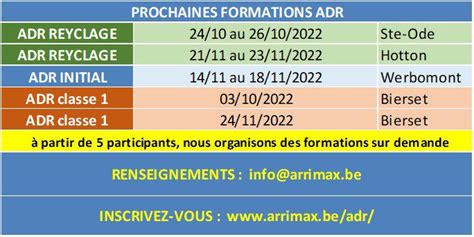 Formations Adr Arrimage Formation Equipement