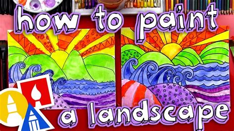 How To Paint A Beautiful Landscape For Kids Art For Kids Hub
