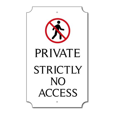 Jaf Graphics Personalised Private No Access Classic Design