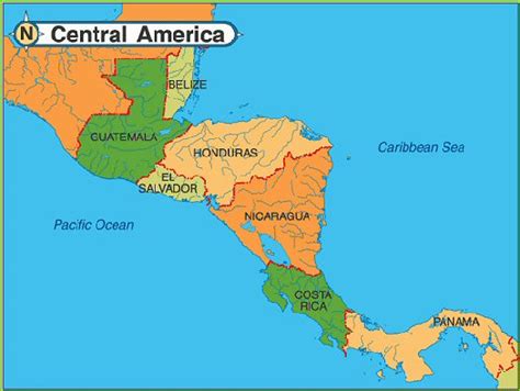 Guatemala Map Of Central America