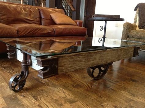 Small sofa table,occasional side tea table. Inspirational Rustic Coffee Table with Wheels for Living ...