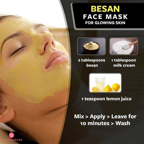 Besan Face Mask For Glowing Skin For More Skincare Tips Follow