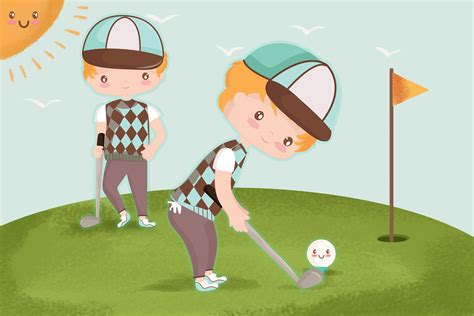 Golf Boys Clipart 530475 Illustrations Design Bundles