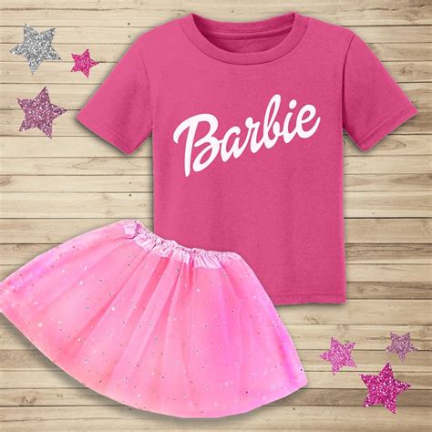 Toddler Barbie Tee Cute Pink Barbie Shirt Fun For Girls Etsy