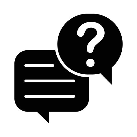 Question And Answer Vector Glyph Icon For Personal And Commercial Use