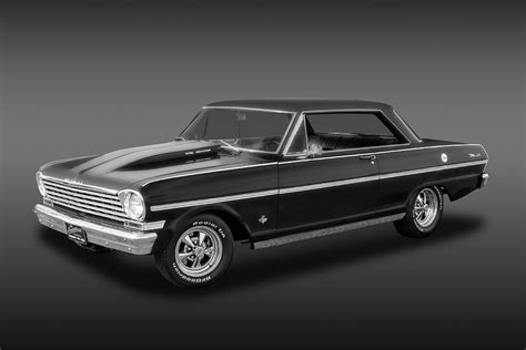 1963 Chevrolet Nova Super Sport 1963novassblkwhi142465 Photograph By