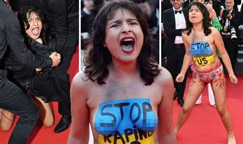 War Protest Reach Cannes Topless
