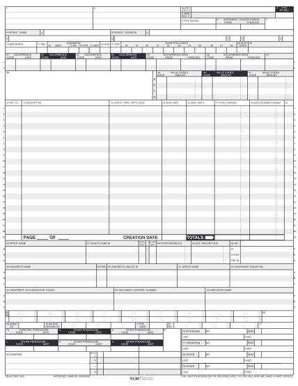 83 Medical Claim Forms Ub 04 Page 4 Free To Edit Download And Print