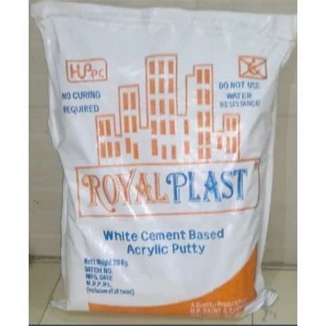 White Cement Based Acrylic Wall Putty Packing Size 20 Kg At Rs 320