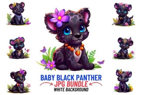 Cartoon Baby Black Panther 12  Graphic By Digitalcreativeden