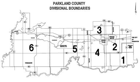 Divisional Boundaries Of Parkland County Map Courtesy Of Parkland