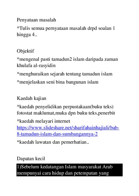 Tetapi ini juga merupakan sumber yang menarik untuk menemukan nama untuk bungkusan sukacita anda. Objektif Kajian Tamadun Islam Dan Sumbangannya