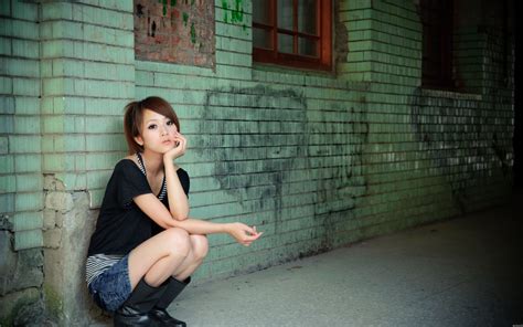 Wallpaper Model Asian Sitting Fashion Emotion Person Mikako