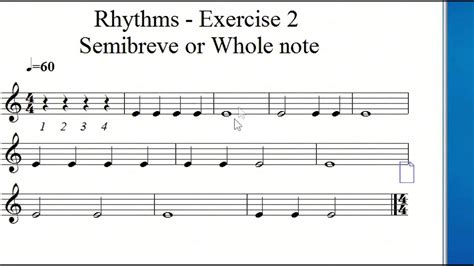 Basic Of Reading Music Rhythms Quarter Half And Whole Notes Youtube
