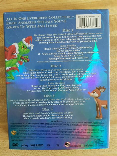 Christmas Television Favorites Four Dvd Set Dr Seuss Grinch Horton