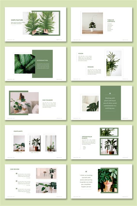 Simply Nature Powerpoint Template Presentation Design Layout