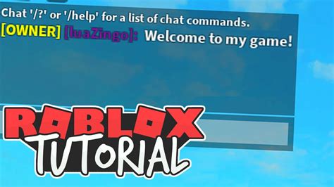 How To Make Custom Chat Tags In Roblox Studio Youtube