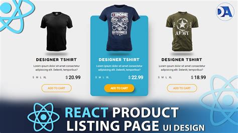 E Commerce Product Listing Page UI With React React Shopping Website Tutorial Fetch API