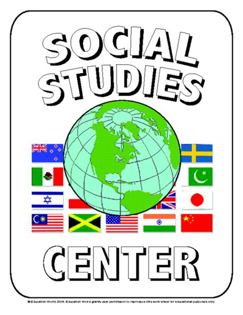Social Studies Sign Template Education World