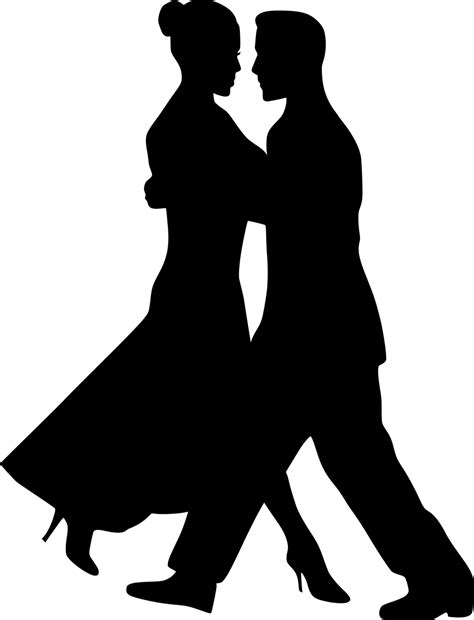 The Dancing Couple Dance Drawing Clip Art Silhouette Png Download