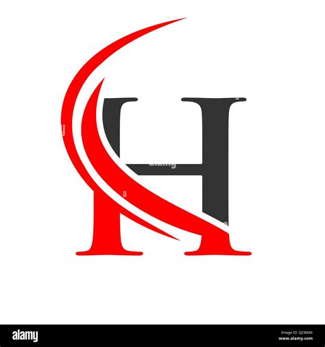 Modern Letter H Logo Template H Letter Logo Design With Swoosh Icon