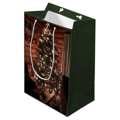 Roof covering is not supplied with the cabin as standard. Log Cabin Christmas Medium Gift Bag - christmas craft ...