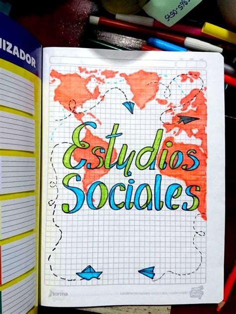 Dibujos Faciles De Estudios Sociales Caratulas para niÃos cuadernos