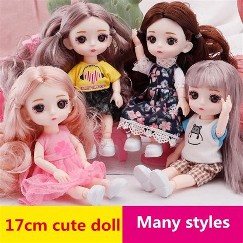 Moveable Jointed Mini 13 Joints 112 16cm Bjd Doll 3d Eyes Dress Up Toy Diy Dolls And Bears Toys