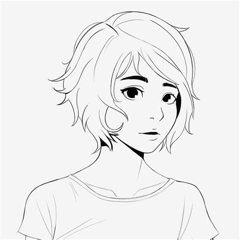 Ella [sketch] On Deviantart Anime Girl Short Hair Anime