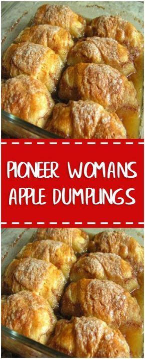 | pioneer woman holiday desserts are some of the best and these chocolate candy cane cookies are just adorable and delicious. Pioneer Womans Apple Dumplings | Pioneer woman desserts, Recipes, Apple dumpling recipe