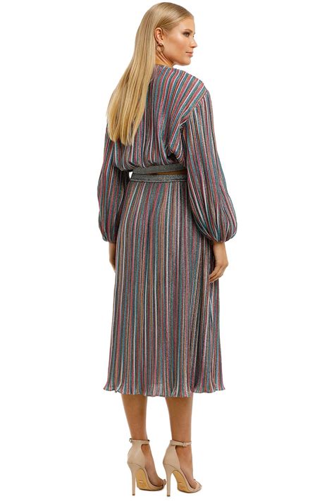 Fleur Top And Skirt Set In Multi Stripe By Elliatt For Hire Glamcorner