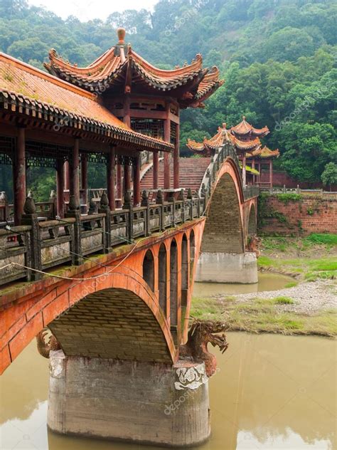 Typical Chinese Bridge Near Leshan — Stock Photo © Pyty 65320569