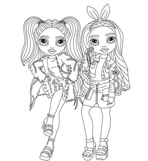 Printable Rainbow High Coloring Page - Free Printable Coloring Pages
