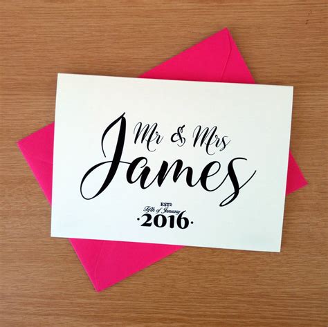 Jan 11, 2021 · as for the card itself, wedding cards come in lots of different formats. Personalised Wedding Congratulations Card By Ivorymint Stationery | notonthehighstreet.com