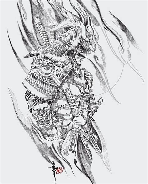 Top 81 Samurai Tattoo Stencil Incdgdbentre
