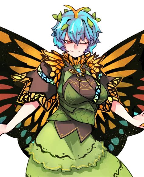 Nyong Nyong Eternity Larva Touhou Commentary Highres Symbol Only Commentary 1girl