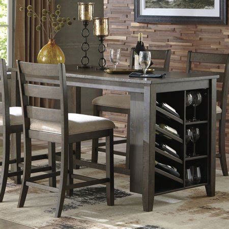 These counter height table sets with storage negate that problem, give you an a… Signature Design by Ashley Rokane Counter Height Dining ...