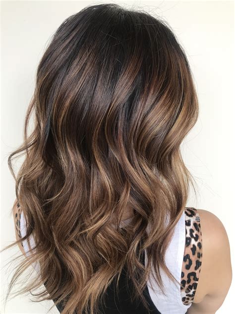 30 honey balayage on dark brown hair fashion style